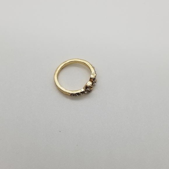 Jewelrystorm endless arrow gold rhinestone ring size 4.75 - Picture 3 of 6